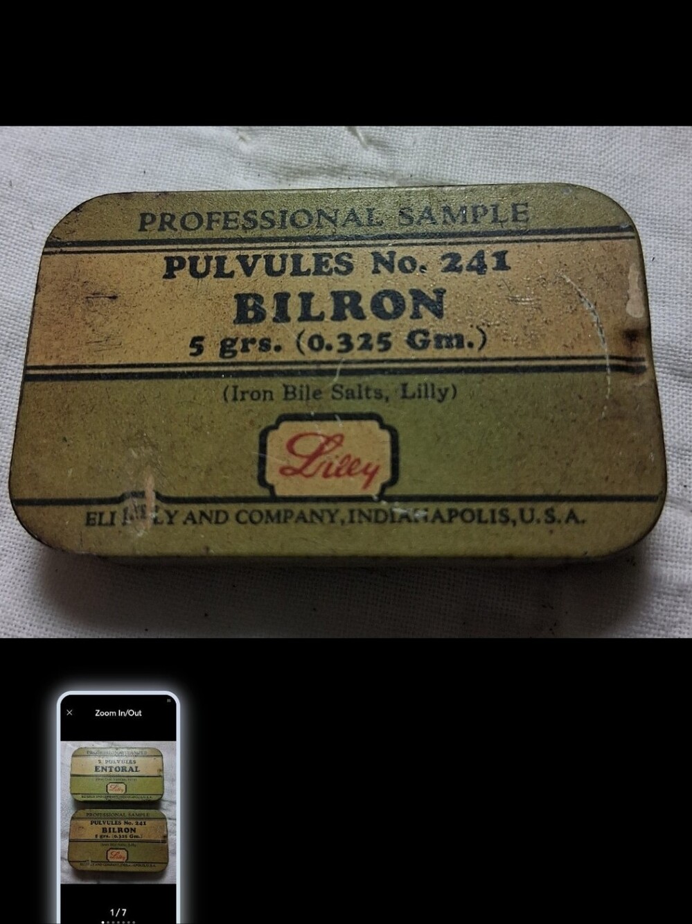 Vintage Metal Sample Containers - Picture 2 of 7